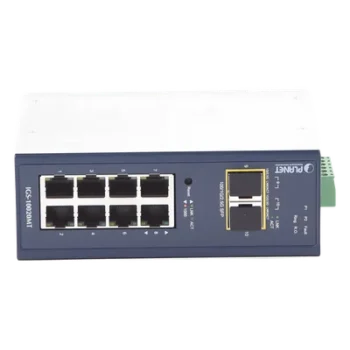 Switch Industrial Administrable Capa 2 / 8 Puertos 10/100/1000T / 2 Puertos SFP 1G/2.5G / IP30 / Relé Alarma 1A / Doble 12-48VDC