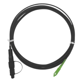 Jumper de Fibra Óptica / SC/APC a Caja FDP460 / Redondo / 5 m (16.40 ft) / Forro 3 mm / G657A2 / Negro / Simplex