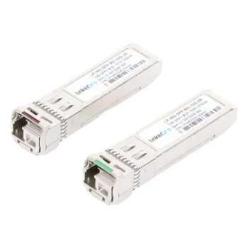 Transceptor Óptico Industrial SFP+ / 10 Gbps / Monomodo 1270/1330 nm / LC/UPC Simplex / Hot-Pluggable / 3 km (9842.5 ft) / 2 Piezas / Rango Industrial -40 a 85°C