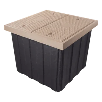Registro de Fibra Óptica Carretero / 115 x 115 x 100 cm (45.28 x 45.28 x 39.37 in) / Resistencia 20 Toneladas / 2 Tapas / Uso Vehicular Pesado