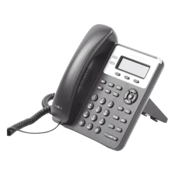 Teléfono IP / 2 Líneas SIP / Audio HD / LCD 132x48 Retroiluminada / Dual Ethernet 10/100 Mbps / Conferencia 3 Vías / 3 Teclas XML Programables