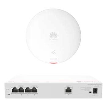 Kit Router Multi-Servicio y Punto de Acceso Wi-Fi 6 / 1.775 Gbps / 4 Puertos LAN PoE 50W / MU-MIMO 2x2 / Smart Antenna / Instalación Techo y Pared