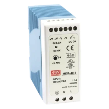 Fuente de Poder Industrial / Riel DIN / 5VCC 40W / Entrada Universal 85-264VAC / 1.31 x 3.54 x 3.94 in