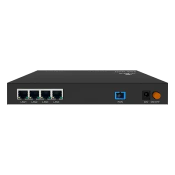 ONU Dual EPON/GPON / 4 Puertos PoE 802.3af/at Gigabit / 1 Puerto SC/UPC / Chasis Metálico / Triple Play