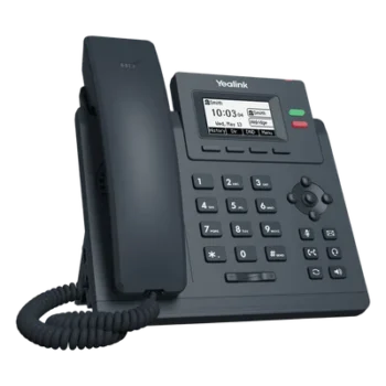 Teléfono IP Empresarial / 2 Líneas SIP / Pantalla LCD 2.3" / Dual Puerto Gigabit / PoE / Voz HD / Conferencia 5 Vías
