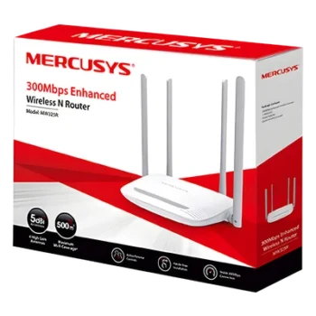 Router Inalámbrico N / 300 Mbps / 2.4 GHz / 1 Puerto WAN 10/100 Mbps / 3 Puertos LAN 10/100 Mbps / 4 Antenas 5 dBi