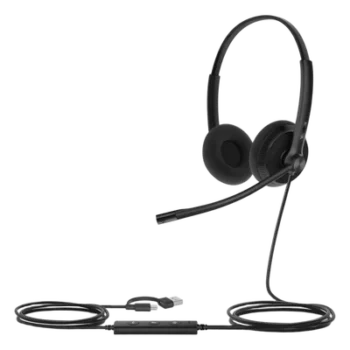 Auriculares USB / Cancelación de Ruido con IA y ANC Híbrido / Certificación Microsoft Teams Premium / Altavoz 35 mm HD / USB-C/A Plug-and-Play / Indicador LED de Ocupado