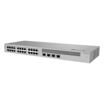 Switch Capa 2 Administrable / 24 Puertos Gigabit / 4 Puertos SFP+ 10GE / Capacidad 98 Gbps / Tasa Reenvío 73 Mpps / Gestión Web, App y Nube