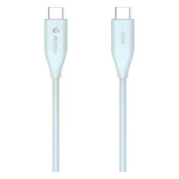 Cable de Carga USB-C a C / 1 m (3.28 ft) / Tecnología GaN 240W / Transferencia 480 Mbps / Silicona No Tóxica / Aluminio Anodizado