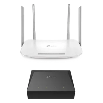 Kit ONU Gigabit / Router Wi-Fi AC1200 / 4 Puertos LAN Gigabit / 4 Antenas Omnidireccionales / Administración Remota TR-069 / IPv6