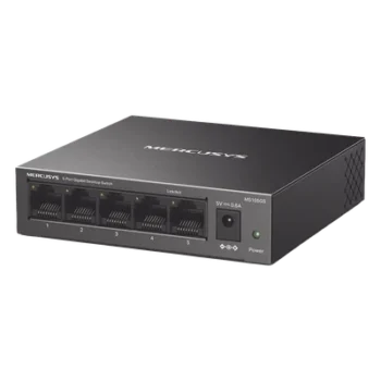 Switch No Administrable / 8 Puertos Gigabit / 16 Gbps / Carcasa Metálica / Sin Ventilador / Plug and Play