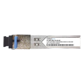 Transceptor Óptico SFP Bidireccional / 1.25 Gbps / Monomodo 1310/1550 nm / Alcance 20 km (12.4 mi) / Conector SC/UPC Simplex / DDM / 2 Piezas