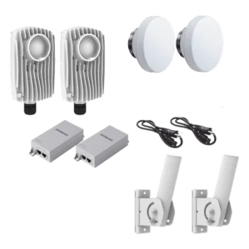 Kit de radios inalámbricos / 1.75 Gbps PTMP / 2.0 Gbps PTP / 4.9-6.4 GHz / IP67 / 12 dBi / PoE incluido