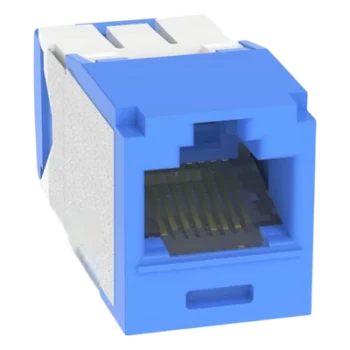 Conector Jack RJ45 / Categoría 6A / Terminación sin Herramienta / Gel Anti-Corrosión / 8 Posiciones 8 Cables / Operación 70°C / Color Azul