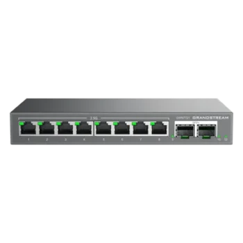 Switch L2 Lite Administrable / 8 Puertos Ethernet 2.5 Gbps / 2 Puertos SFP+ 10 Gbps / VLAN / QoS / Montaje Escritorio o Pared