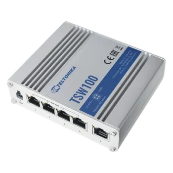 Switch Industrial No-Administrable / 5 Puertos Gigabit / 4 Puertos PoE+ 802.3af/at / 120W Total / -40°C a 75°C / Riel DIN / 115x32x95 mm (4.5x1.3x3.7 in)