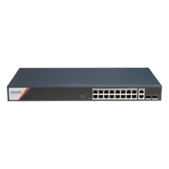 Switch PoE+ Administrable / 16 Puertos Gigabit / 4 Puertos PoE++ 90 W / 2 Uplink Gigabit / 2 SFP / Alcance Extendido 300 m (984.3 ft) / 230 W