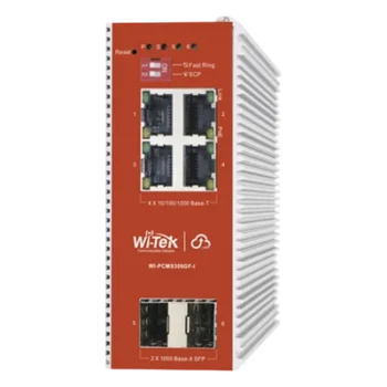 Switch PoE Industrial L2+ / 4 Puertos Gigabit PoE 802.3af/at / 2 Puertos SFP / Presupuesto PoE 120 W / Administración Cloud / Protocolo ERPS / Sin Ventiladores / IP40