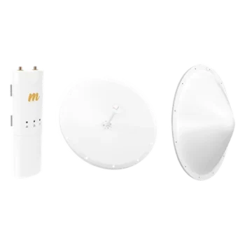 Kit de radio con antena parabólica / 28 dBi / 4.9-6.5 GHz / 500 Mbps / hasta 65.6 ft (20 km) / PoE incluido