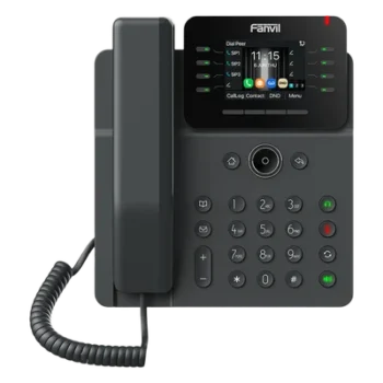 Teléfono IP Empresarial / 12 Líneas SIP / Pantalla Color 2.8" HD 320x240 / Audio HD G.722 y Opus / Conferencia 6 Vías / Bluetooth 5.4 / PoE 802.3af / Gigabit