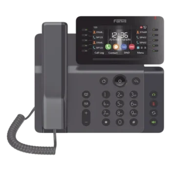 Teléfono IP Empresarial / 20 Líneas SIP / Pantalla 4.3" Ajustable / Wi-Fi 2.4/5 GHz / Bluetooth 5.0 / Puertos Gigabit / PoE