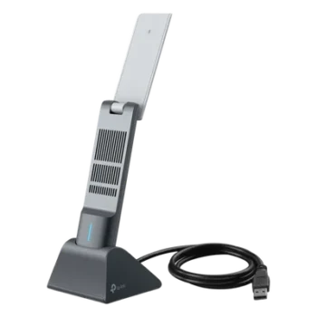 Adaptador USB Wireless Wi-Fi 6 / AX3000 (2402 Mbps + 574 Mbps) / Antenas de Alta Ganancia / USB 3.0 / Baja Latencia Gaming / WPA3 / Cuna Desmontable con Cable 1.2 m (3.9 ft)