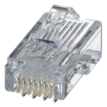 Plug RJ45 / Cat5e / 24-26 AWG / 50 µin Oro / 2500 Ciclos / PoE++ / -10 a 60°C / Paquete 100 pzas
