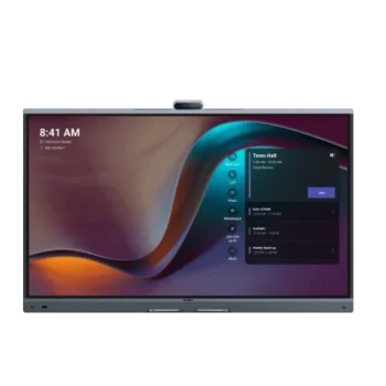 Centro de Colaboración Inteligente / Pantalla Táctil 4K UHD / Triple Cámara 50 MP / Zoom Híbrido 16x / Audio AI 12 m (39.4 ft) / Android 13 / Microsoft Teams y Zoom Rooms