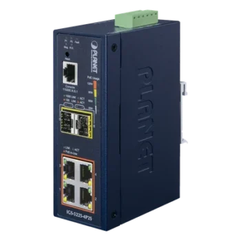 Switch Industrial Administrable Capa 2 / 4 Puertos PoE 802.3af/at Gigabit / 2 Puertos SFP 100/1000X / Anillo Redundante