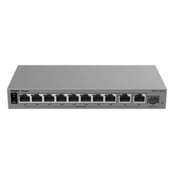 Switch Layer 2 Smart Cloud-Managed / 11 Puertos Gigabit / 8 Puertos PoE+ 70 W / 1 Puerto SFP Uplink / Protección 6 kV / Fanless