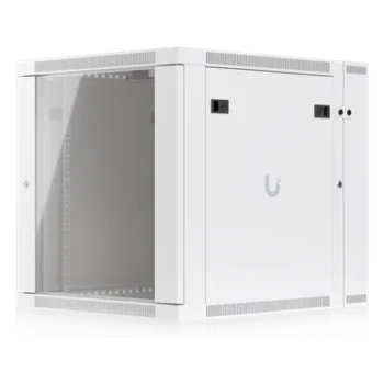 Gabinete Rack 12U / 600x703 mm / Puerta Vidrio Templado / Puerta Trasera Abatible / Paneles Laterales con Llave / Acero SPCC 1.2 mm