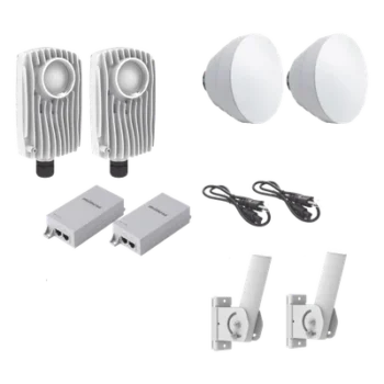 Kit de radios inalámbricos / 1.75 Gbps PtMP / 5.1-6.4 GHz / 16 dBi antenas / IP67 / 23 dBi ganancia total / 0.5 m cable incluido