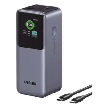 Power Bank / 20000mAh / 130W Max / 3 Salidas / PD 3.0 / QC3.0 / Pantalla TFT / Carcasa Ignífuga