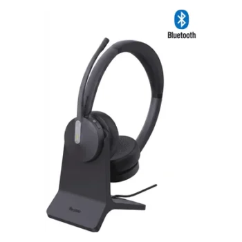 Diadema Inalámbrica / Dual / Bluetooth 5.3 / 50 m (164 ft) / Cancelación de Ruido IA / Certificada Microsoft Teams / Base de Carga