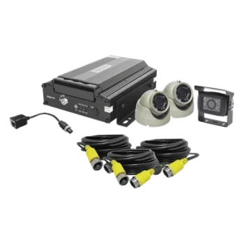 Kit DVR Móvil para Vehículo / 4 Canales AHD / 2 Megapixel / H.265 / 4G GPS WiFi / 3 Cámaras / Cables Aviación 7 m (23 ft)