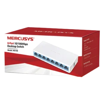 Switch de Escritorio / 8 Puertos 10/100 Mbps / Capacidad de Conmutación 1.6 Gbps / Sin Ventilador / Plug and Play