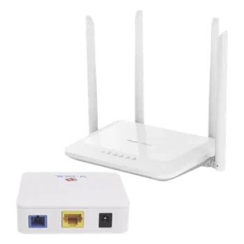 Kit ONU Bridge Dual GPON/EPON / Router Home Mesh Wi-Fi 5 / 1167 Mbps / 4 Antenas 5 dBi / Cobertura Extendida