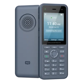 Teléfono IP Wi-Fi Inalámbrico / Wi-Fi 6 Doble Banda / IP69K / Batería 3000 mAh / 4 Vías Conferencia / Bluetooth / USB-C