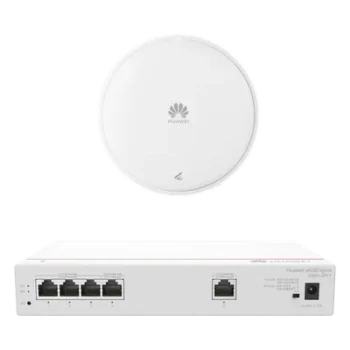 Kit Router Multi-Servicio / 1x GE WAN / 4x GE LAN PoE 50W / Punto de Acceso Wi-Fi 7 / 3.5 Gbps / MU-MIMO 2x2 / Smart Antenna / Montaje Techo y Pared