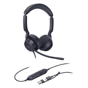 Auriculares USB Profesionales / Cancelación de Ruido con IA / Altavoz 35 mm / USB-C/A Plug-and-Play / 20 Hz - 20 kHz