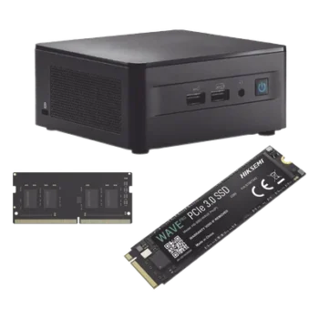 Mini PC / Core i5 12ª Gen / 16GB RAM DDR4 / SSD 256GB NVMe / Compacto