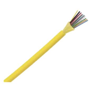 Cable de Fibra Óptica / 12 Hilos Monomodo OS2 9/125 / Interior Tight Buffer 900µm / LSZH Dieléctrico / 2 pies Marcas