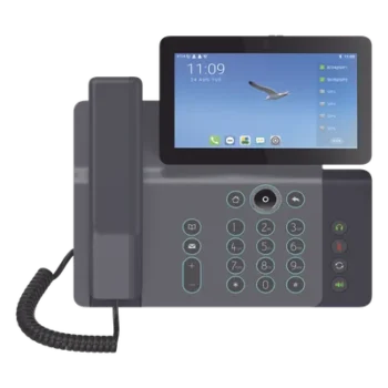 Videoteléfono IP / 20 Líneas SIP / Pantalla 7" Ajustable / Android 9.0 / Conferencia 10 Vías / Teclado Retroiluminado / PoE