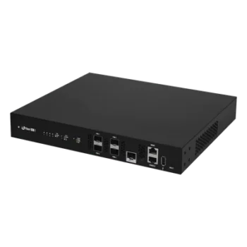 Terminal de Línea Óptica GPON / 4 Puertos SFP GPON / 1 Puerto SFP+ 10 G / 512 ONUs Concurrentes / 20 km (12.4 mi) / Rack 1U