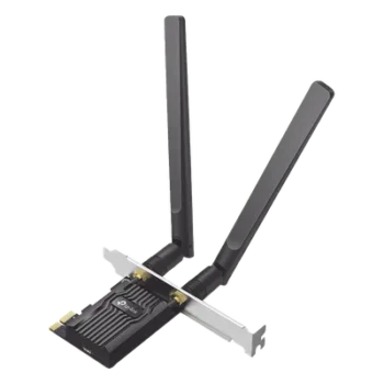 Adaptador PCIe Wi-Fi 6 / AX1800 Mbps / Doble Banda 2.4/5 GHz / Bluetooth 5.2 / MU-MIMO 2x2 / WPA3 / Antenas 2 dBi Desmontables
