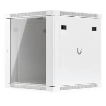 Gabinete Rack 12U / Montaje en Pared / 4 Postes / Vidrio Templado / Carga 80 kg (176 lb) / 598 × 600 mm