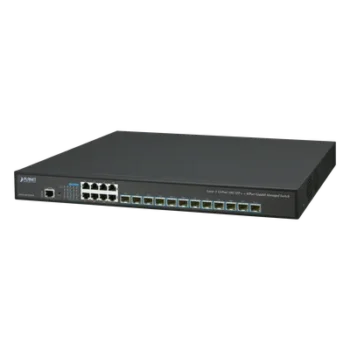 Switch Capa 3 Administrable / 12 Puertos SFP+ 10G / 8 Puertos Gigabit / Conmutación 256 Gbps / Fuente de Alimentación Redundante AC