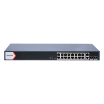 Switch PoE+ Monitoreable / 16 Puertos Gigabit / 2 Uplink / 2 SFP / Alcance Extendido 300 m / 984 pies / 125 W / Gestión Nube