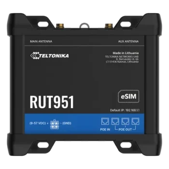 Router Industrial 4G LTE / Cat 4 150 Mbps / Dual SIM + eSIM / PoE In/Out 802.3af / 4 Puertos Ethernet 10/100 Mbps / VPNs Avanzadas / Gestión RMS