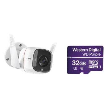 Kit de Cámara IP Wi-Fi / 2 Megapixel / Full HD 1080p / Audio Bidireccional / Detección de Movimiento / Micro SD 32 GB